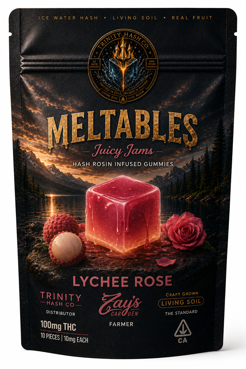 Meltables Juicy Jams Lychee Rose package
