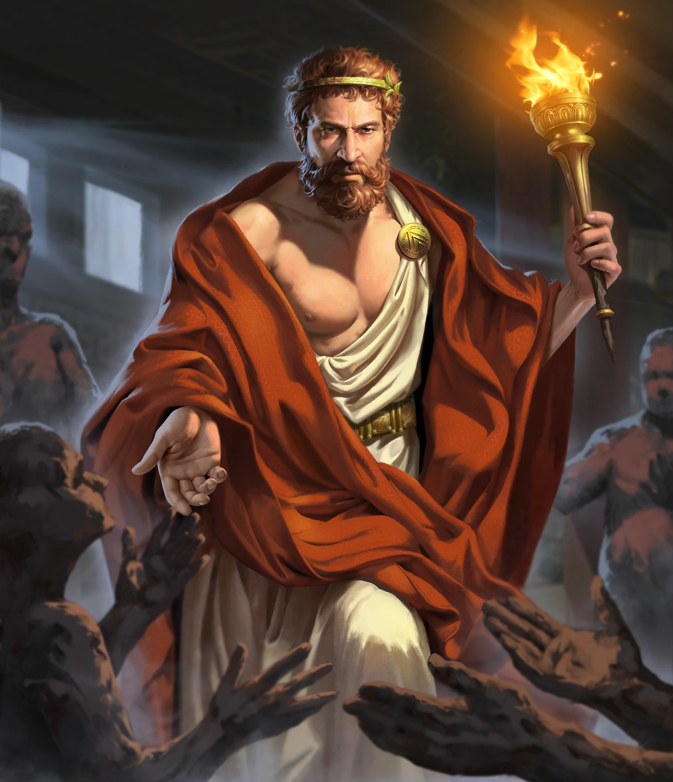 Prometheus holding fire