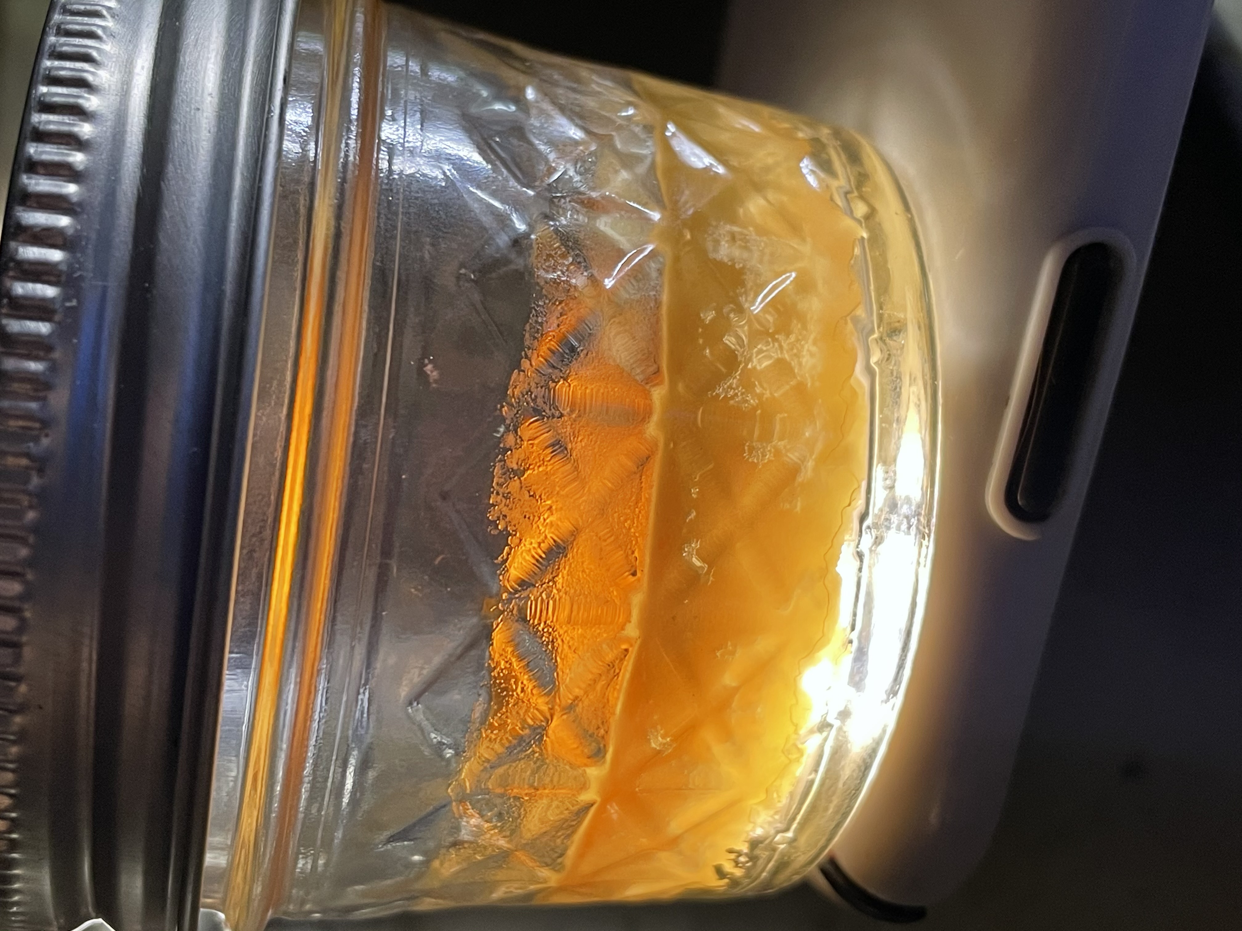Jar of premium solventless rosin